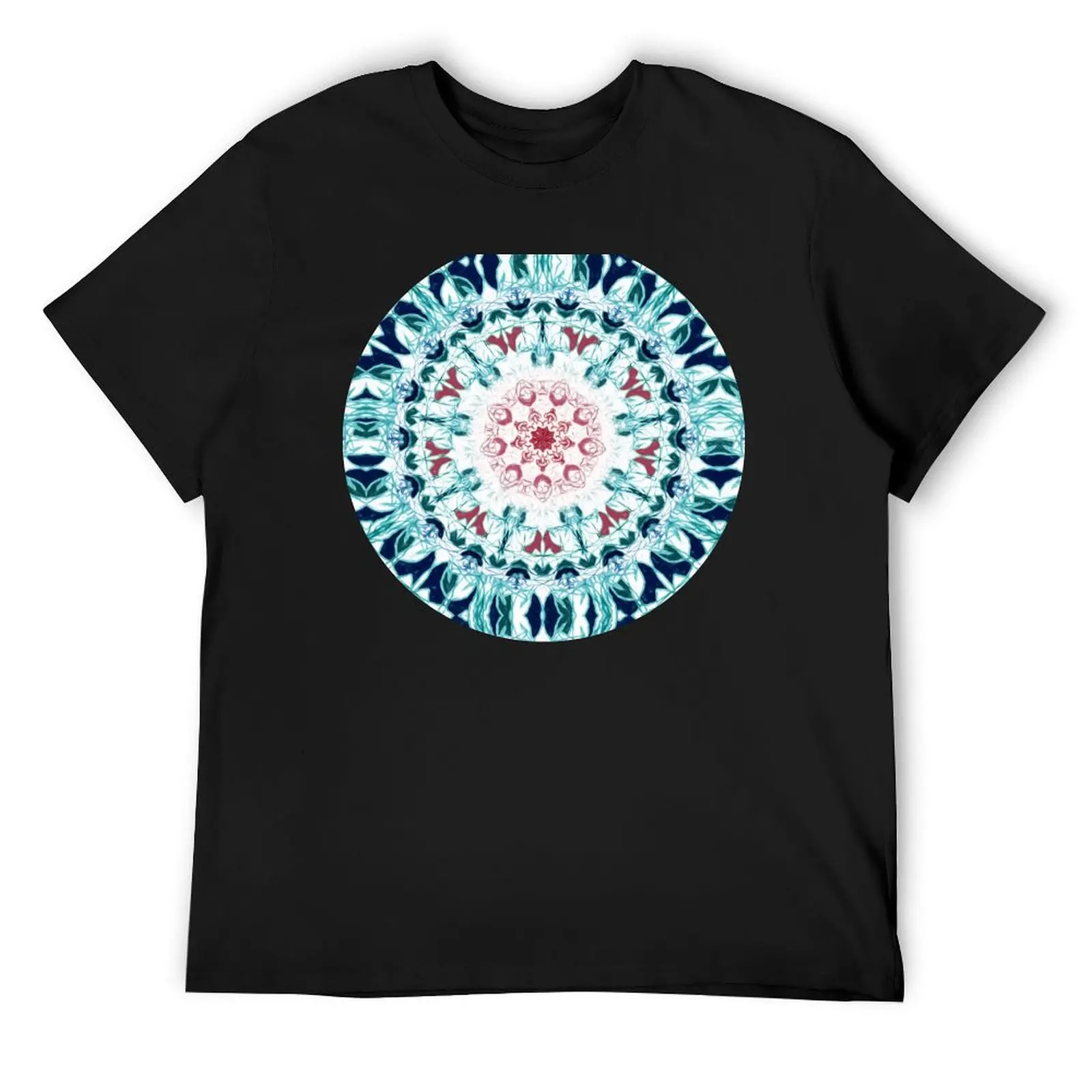 Blush & Blue Mandala T-Shirt custom t shirt anime figures mens graphic t-shirts hip hop