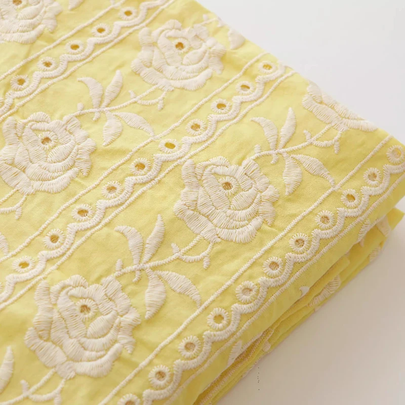 

Хлопковая роза, тяжелая промышленность, вышитая ткань для платья, желтая рубашка, одежда, скатерть ручной работы, сделай сам, сумка, ткань для подушек