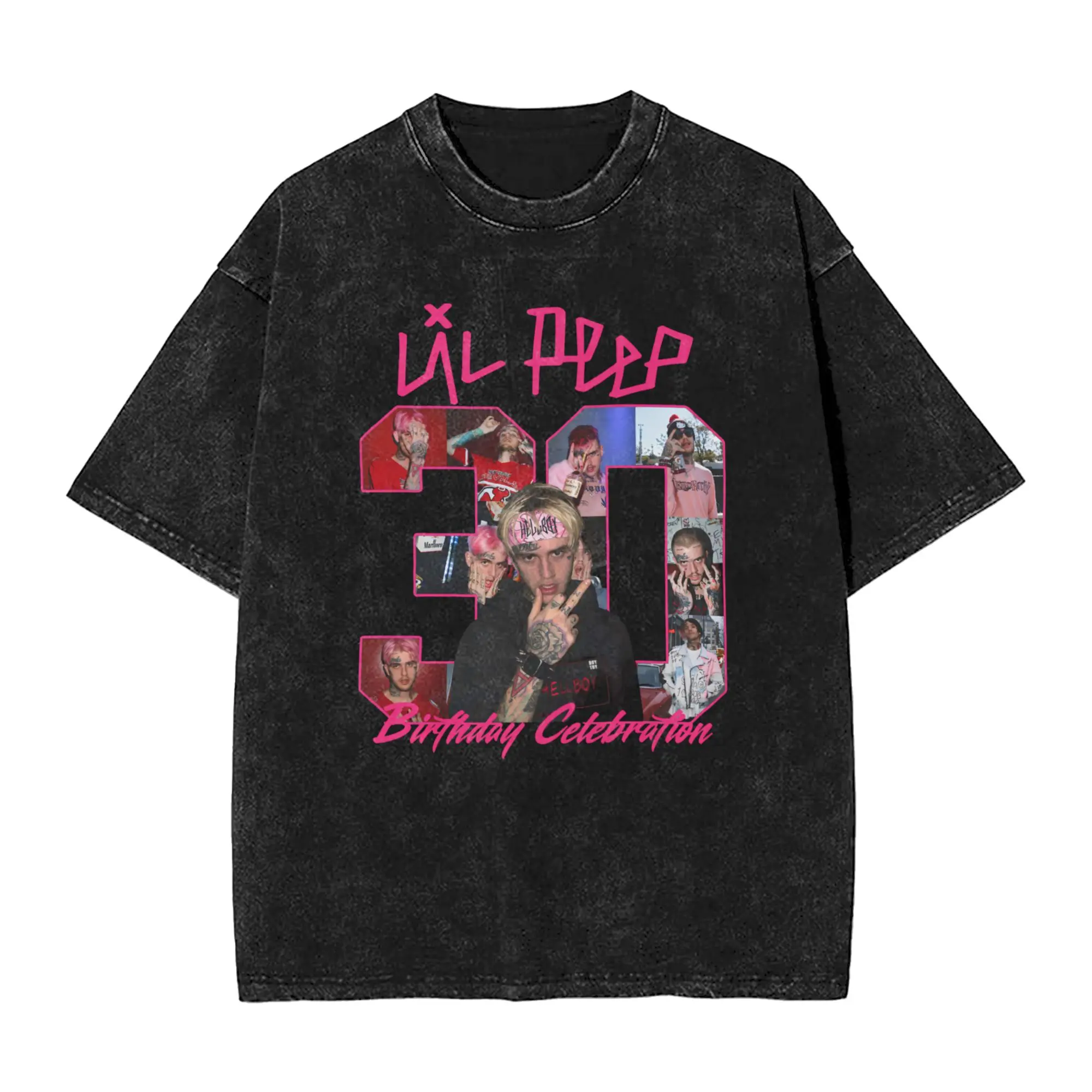 Lil Peep 30th Birthday Celebration Tour 2026 T Shirts Hip Hop Washed 100% Cotton Street T-Shirts  Cool for Men Women Streetwear