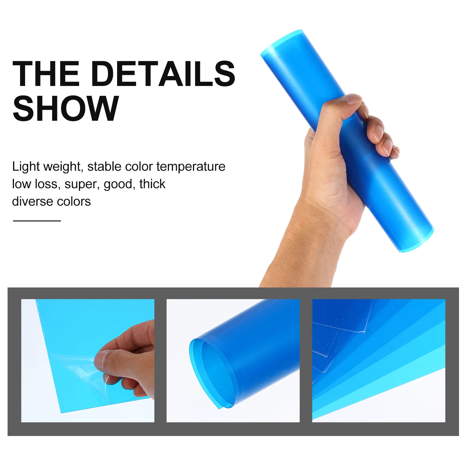 

10Pcs Blue Gel Color Filter High Light Transmission Film Sheets for Photography Video Lighting Color Correction Effects