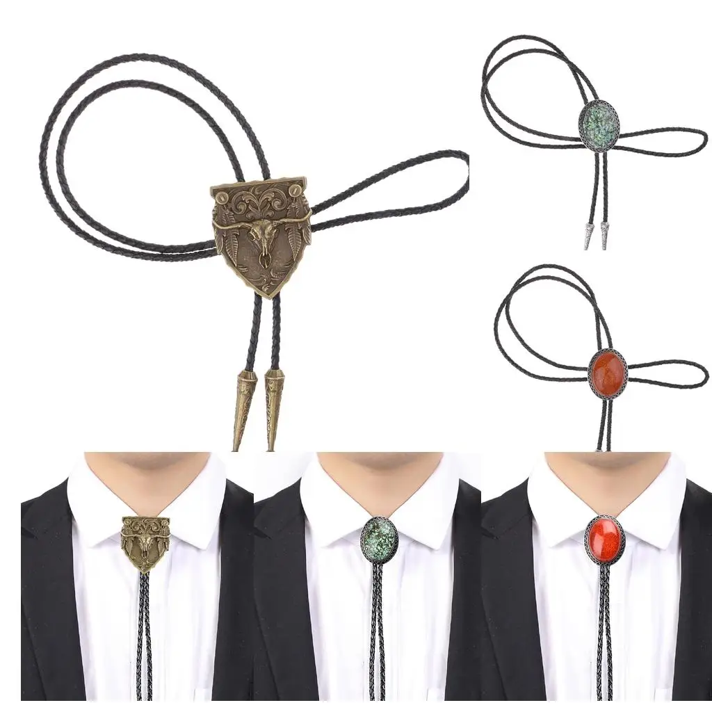 الرجعية الرجال ازتيك الهندي روديو قبعات رعاة البقر الغربية بولو التعادل شهم الحلي