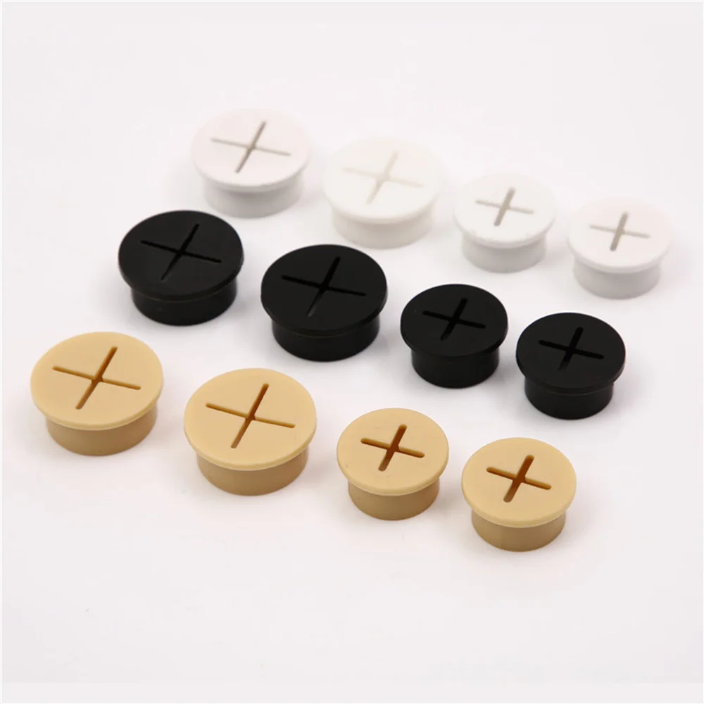 Flexible Silicone Cable Cord Grommet Rubber Grommets Cable Wire Hole Cover For Office Home Computer Desk, Table, TV Console,PC