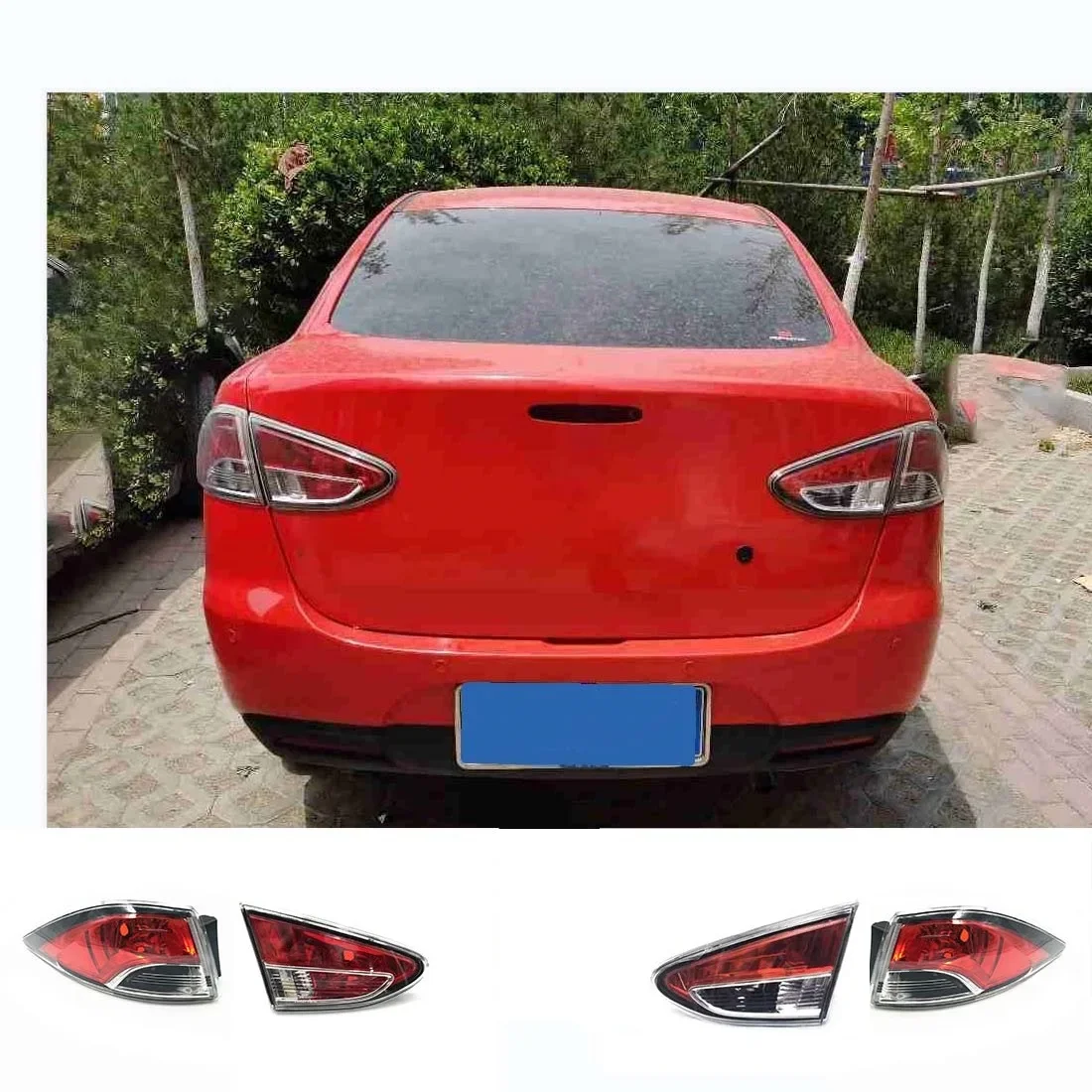 

Rear Bumper Tail Light Tail Lamp Rear Stop Light Without Bulbs For MAZDA 2 2008 2009 2010 2011 BK sedan