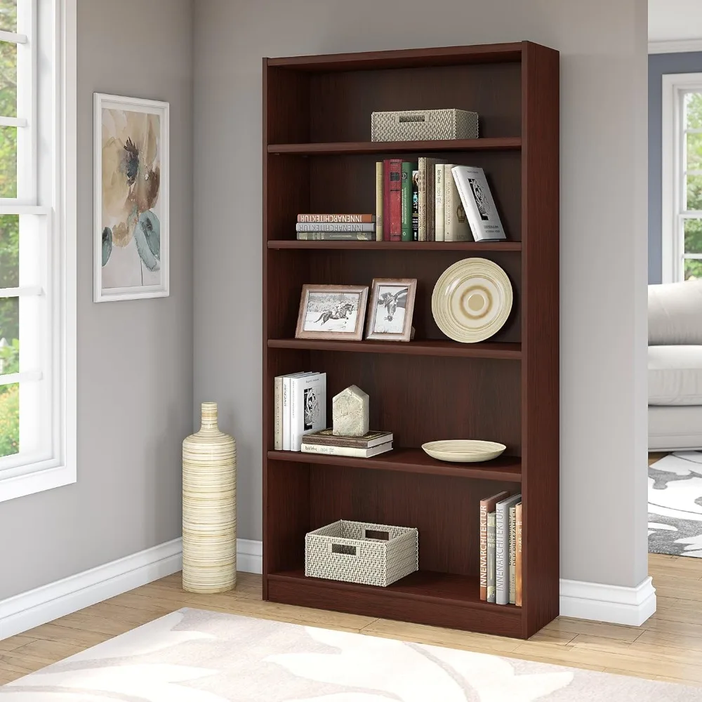 Universal 5 Shelf Bookcase in Vogue Cherry library furniture  mobiliario de biblioteca  library