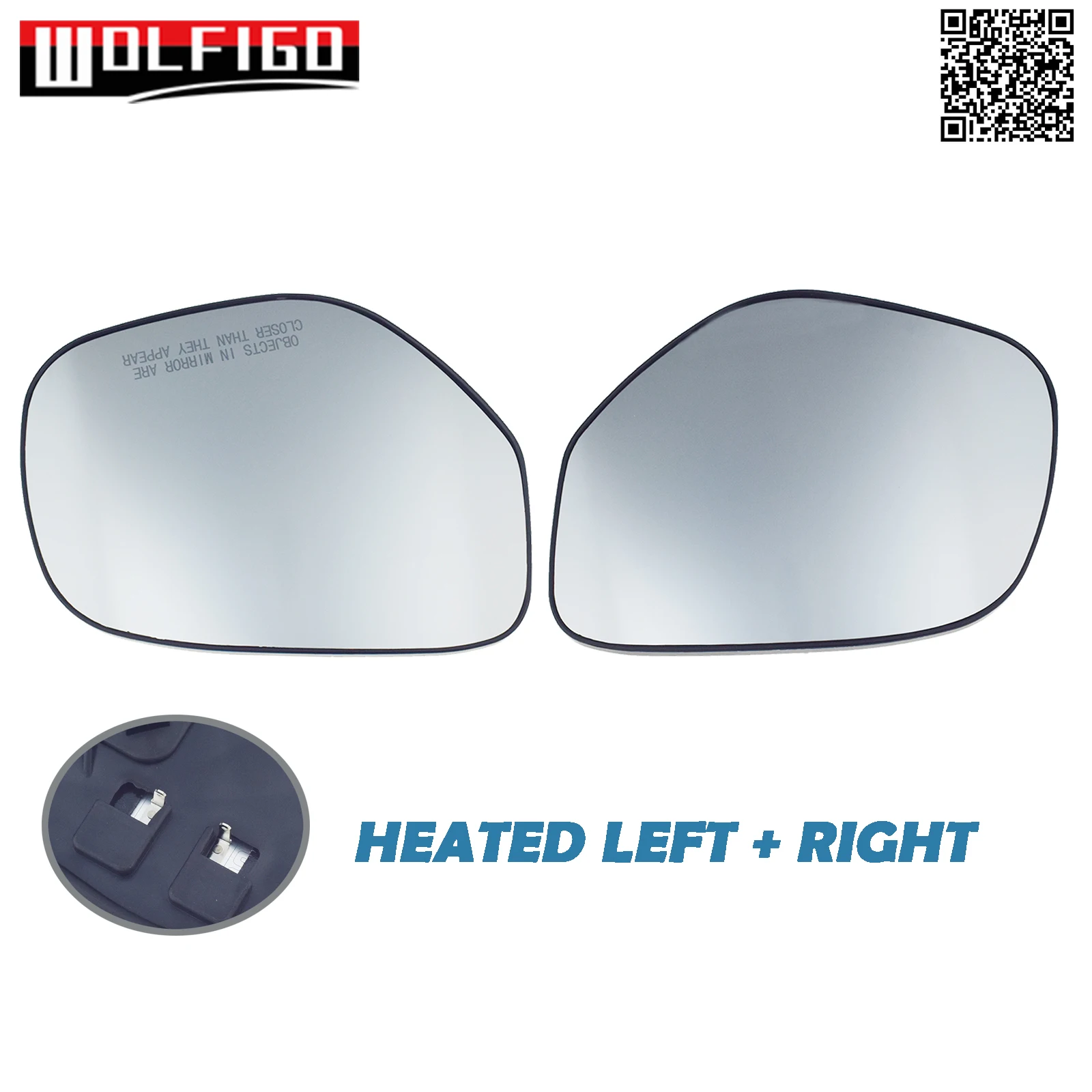 Heated mirror glass w/ Backing Plate Left / Right for MITSUBISHI ASX 2010-2013.08 OUTLANDER 2010 2012 2013 7632A940, 7632A939