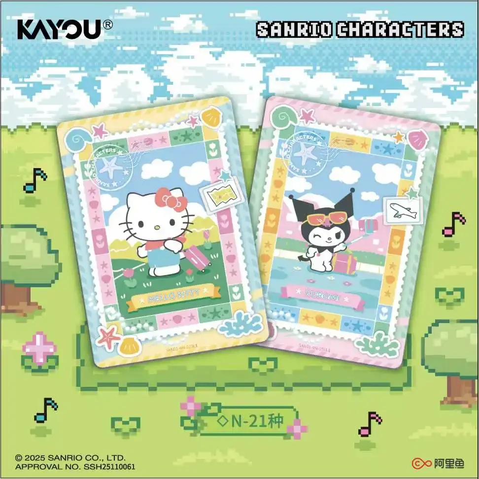 سلسلة عائلة سانريو الجديدة من KAYOU مجموعة الأحلام بطاقات كارسون ميلودي بضائع أنيمي هدايا عيد الميلاد والأطفال
