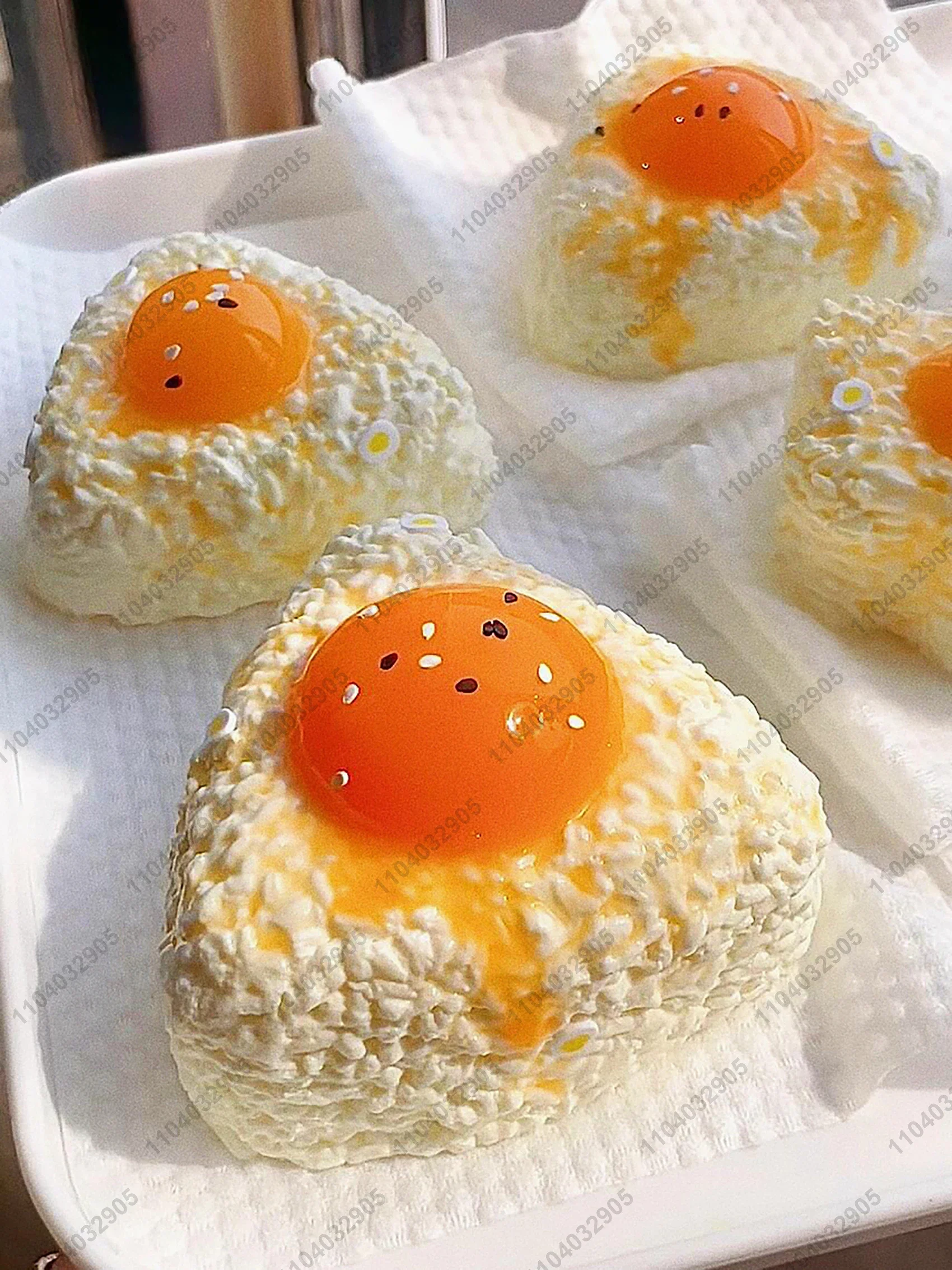 Duck Egg Rice Ball Taba Squishy Silicone Spoiled Egg Rice Sushi Squeeze Toy Rice Roll Squishy Stress Release Hand Relax Toy