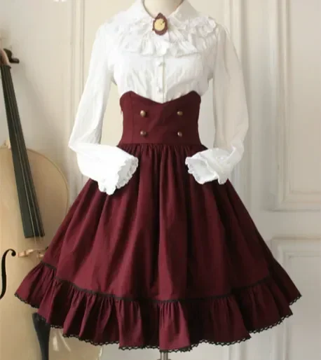 Gothic Lolita Dress Cross Regression Victorian Vintage SK Lolita Skirt