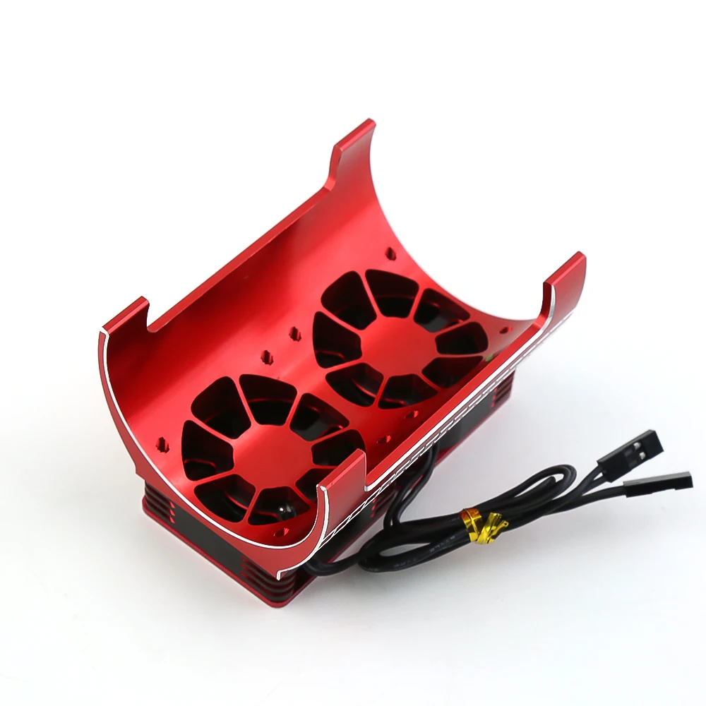 Metal Dual Cooling Fan 4985 1717 Motor Heat Sink for 1/5 Scale Traxxas X-Maxx Arrma KRATON Outcast 6S 8S RC Car Upgrade Part