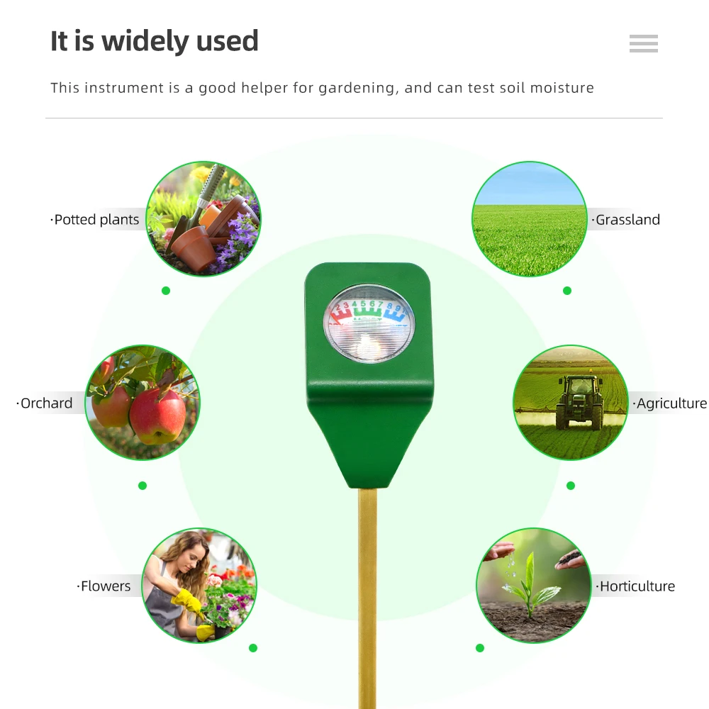 Mini Soil Moisture Sensor Meter Hygrometer Soil Tester Metal Probe Garden Plant Flower Testing Tool Water Analyzer