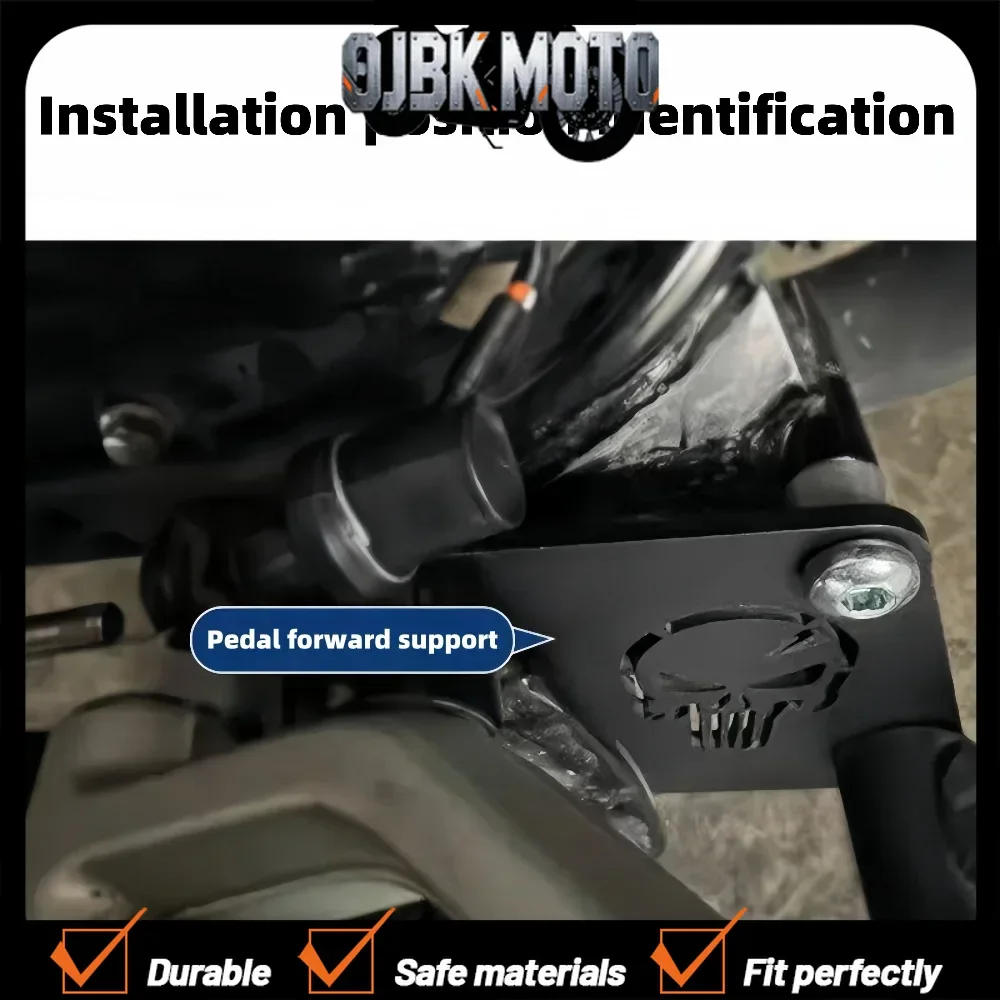 suitable for the modification of Haojue TR300 motorcycle, and the pedal accessories are moved forward and lengthened.