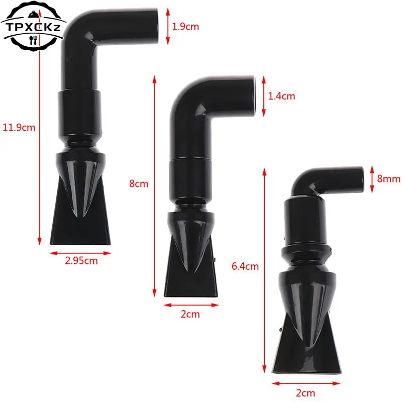 Black Aquarium Tank Pump Duckbill Water Outlet Nozzle Duckbilled Return Pipe Fitting Size S/M/L 1pc