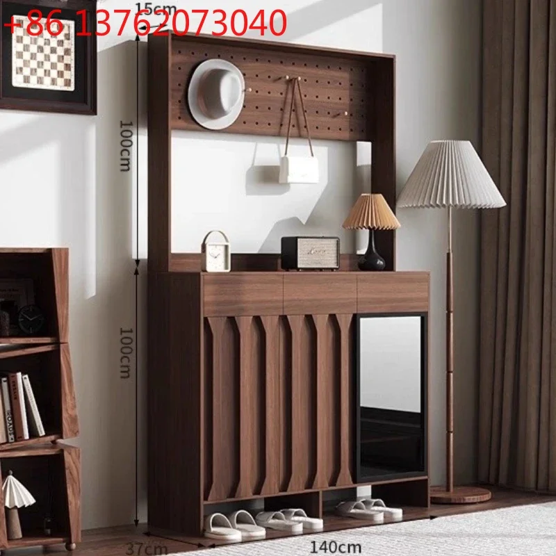 

Living Room Shoe Storage Cabinet Organizer System with Hole Board Display Shoe Rack Modern Furniture for Entryway Hallway
