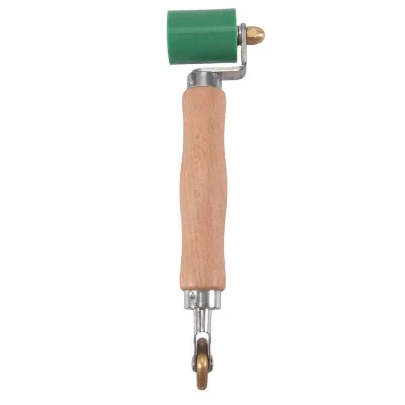 Lightweight 40Mm Wallpaper Roller Seam Roller Steel, Wood Handle Silicone Seam Roller Dual Use Brass Wheel For PVC Welding B Dur