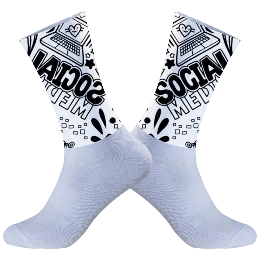 Pro Team Cycling Socks Sport Anti Slip Silicone Bike Socks 2024 New Summer Cycling Socks