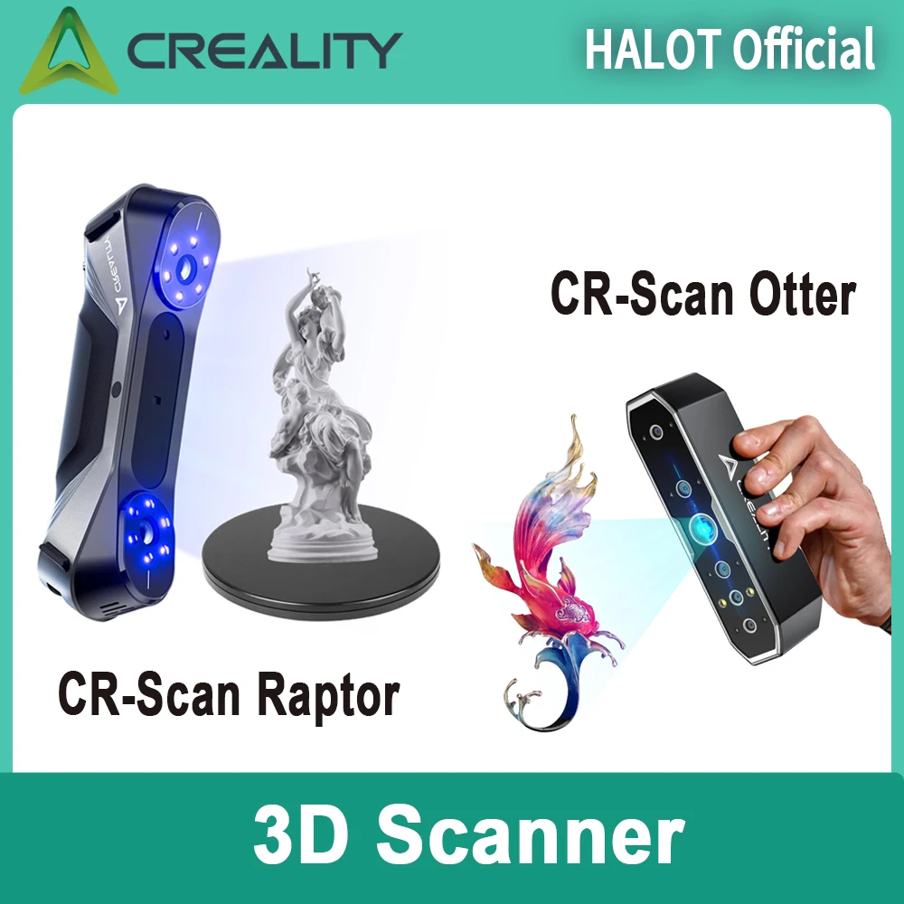 Creality 3D Scanner CR-Scan Raptor Multiple-line Blue&NIR Consumer 24Bit Full-Color High-Speed Scanning or CrealityCR-Scan Otter