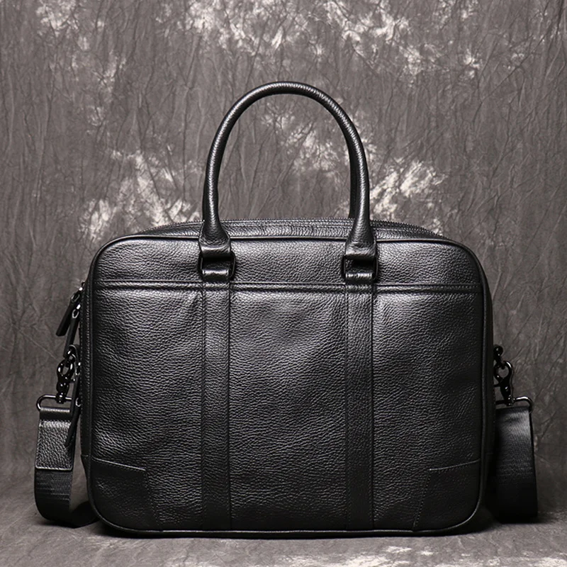 Sacoche en cuir pour ordinateur portable pour homme, sac à main d'affaires, étuis à bombes, housse de bureau