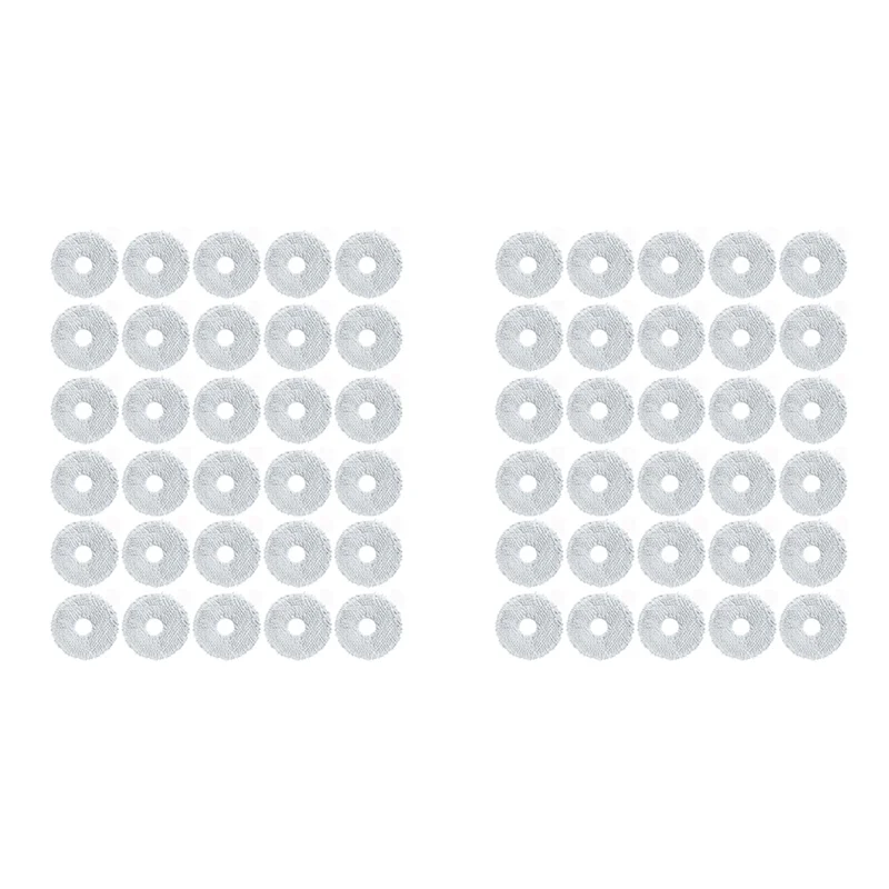 A98E-60PCS Mop Rag For Dream Bot L10S Pro L10S Ultra L20 Ultra X20 Pro X30 X30 Pro L30 Ultra S10 / S10 Pro Robot Vacuum Parts
