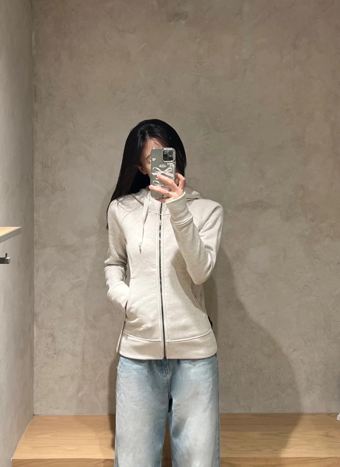 

LULU FLORA Yoga sweater with hood, cardigan, autumn and winter, with lining, high-end feel, casual sports, slim-fitting