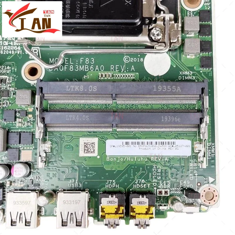 L19395-001 สําหรับ HP EliteDesk 800 G4 DM Mini เมนบอร์ด DAF83MB6A0 L19395-601 L05127-001 65W Mainboard 100% ทดสอบทํางานอย่างเต็มที่ TAN