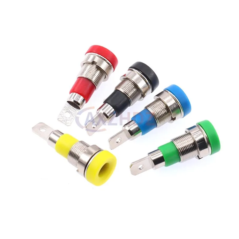 5 PCS Banana Fêmea Jack Tomada Conector 4 MM Banana Binding Post Adaptador de Montagem em Painel