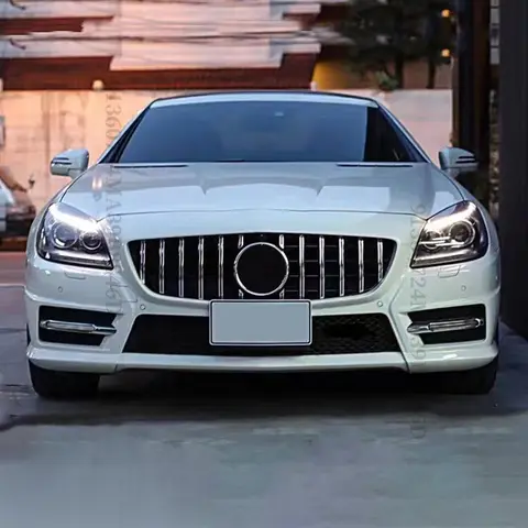 메르세데스 R172 SLK 2011-2015 다이아몬드 GT 엔진 후드 메쉬 라디에이터 그릴 바디 키트 프론트 그릴 범퍼 그릴에 적합
