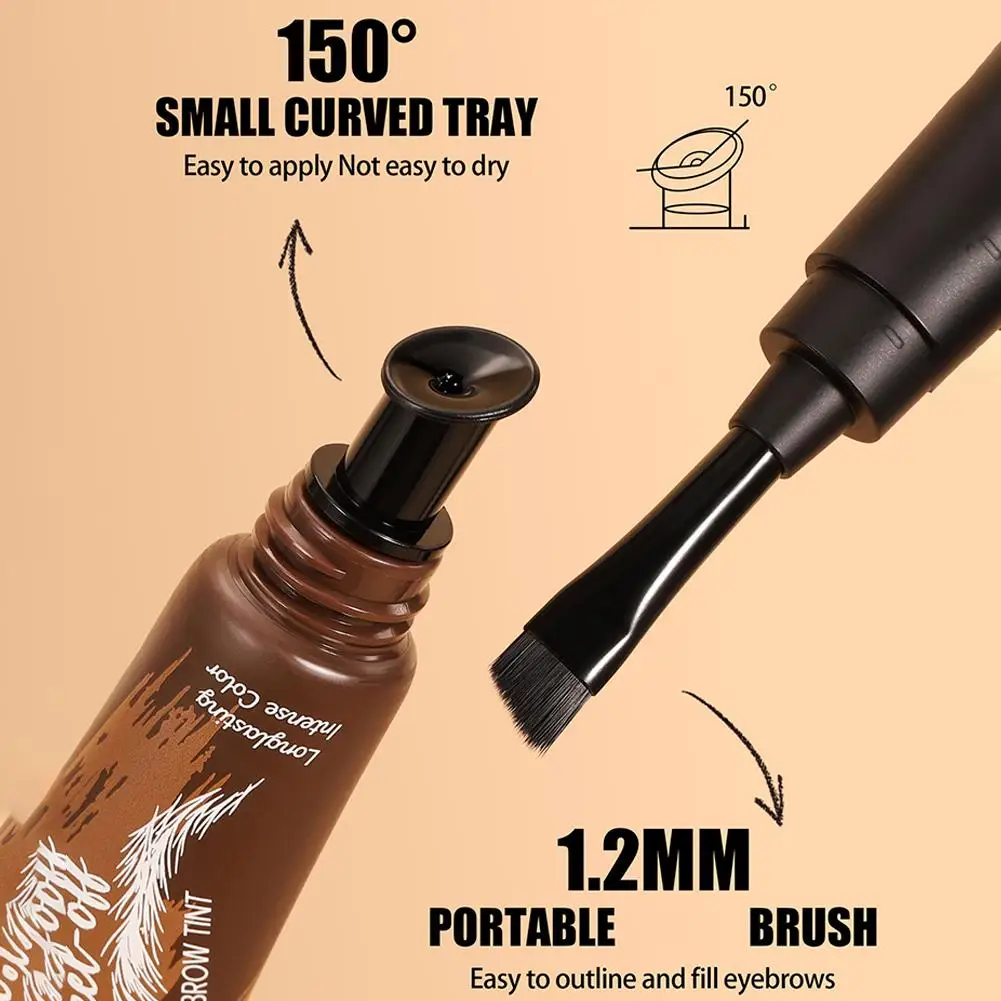 เจลเขียนคิ้วติดทนนานสำหรับผู้หญิง ชุดย้อมคิ้วแบบน้ำธรรมชาติ แห้งเร็ว ย้อมคิ้วแต่งหน้า เจลแต่งคิ้ว