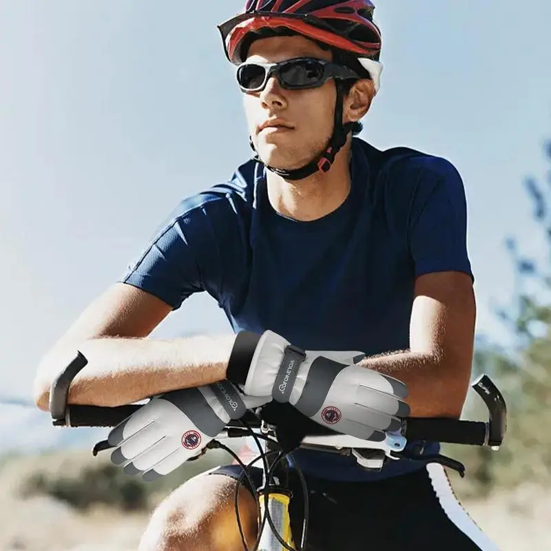 Screen Touch Winter Gloves 1 Pair Warm Winter Sports Gloves For Skiing Waterproof Cold Weather Hand Warmer Anti-Slip Mittens For