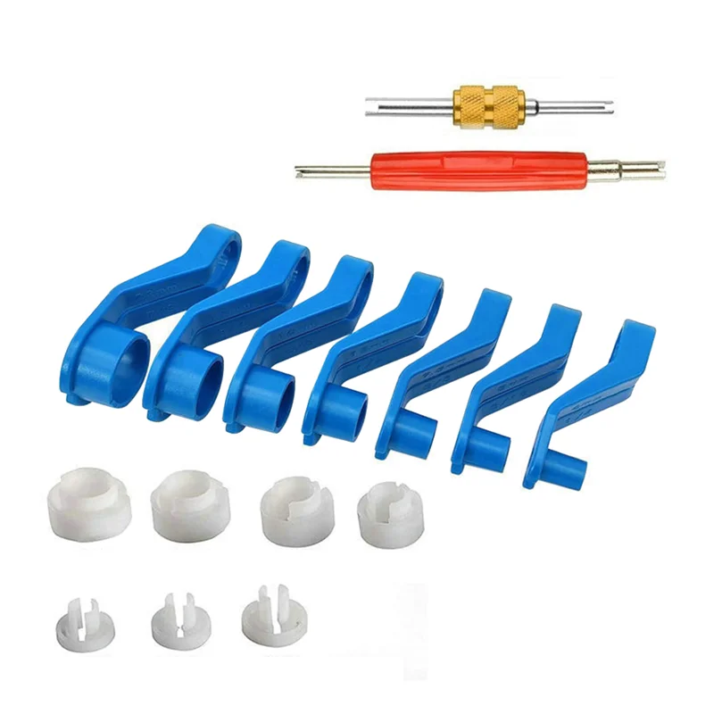 AC Fuel Line Disconnect Tool 16Pcs Universal Fuel Line Quick Disconnect Fitting Hose Kits Oil Cooler Tube Removal Tool A