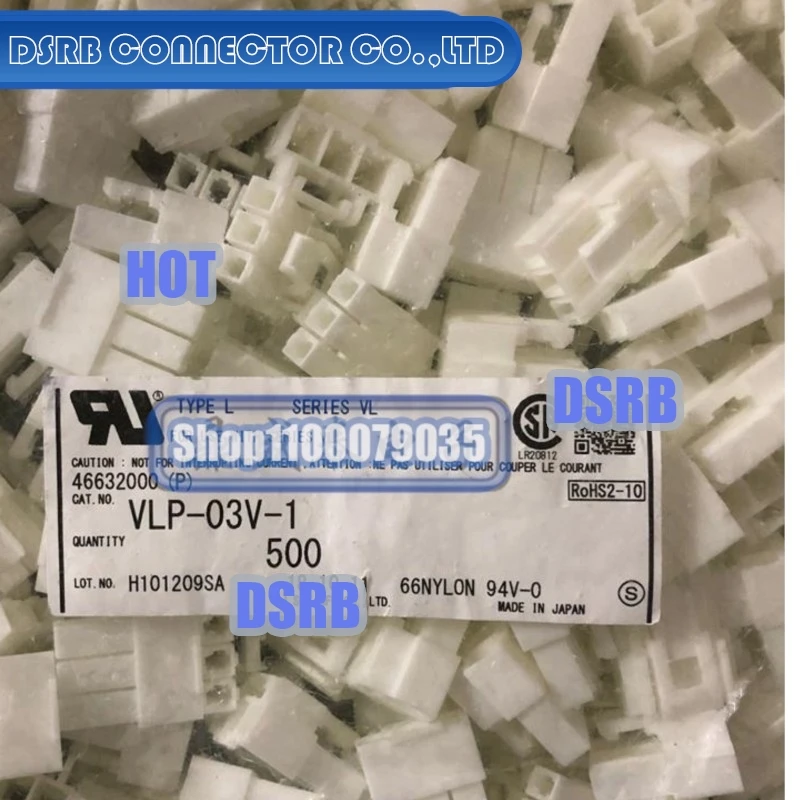 

50pcs/lot VLP-03V-1 Plastic shell 3P 6.2MM legs width 100% New and Original