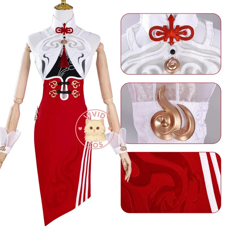 Koaka: Bladepoint Valda Cui كوسبلاي عالي الجودة زي ركوب اللعب فستان مثير مع ظلال عيون للنساء بدلة Comic Con