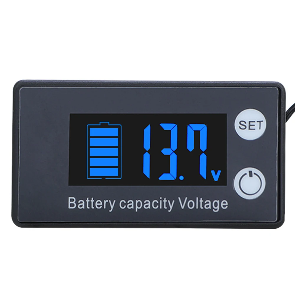 DC770V Battery Level Tester for Car Motorcycle Digital Voltmeter Embedded Installation with Blue Backlight and Voltage 7 to 70V