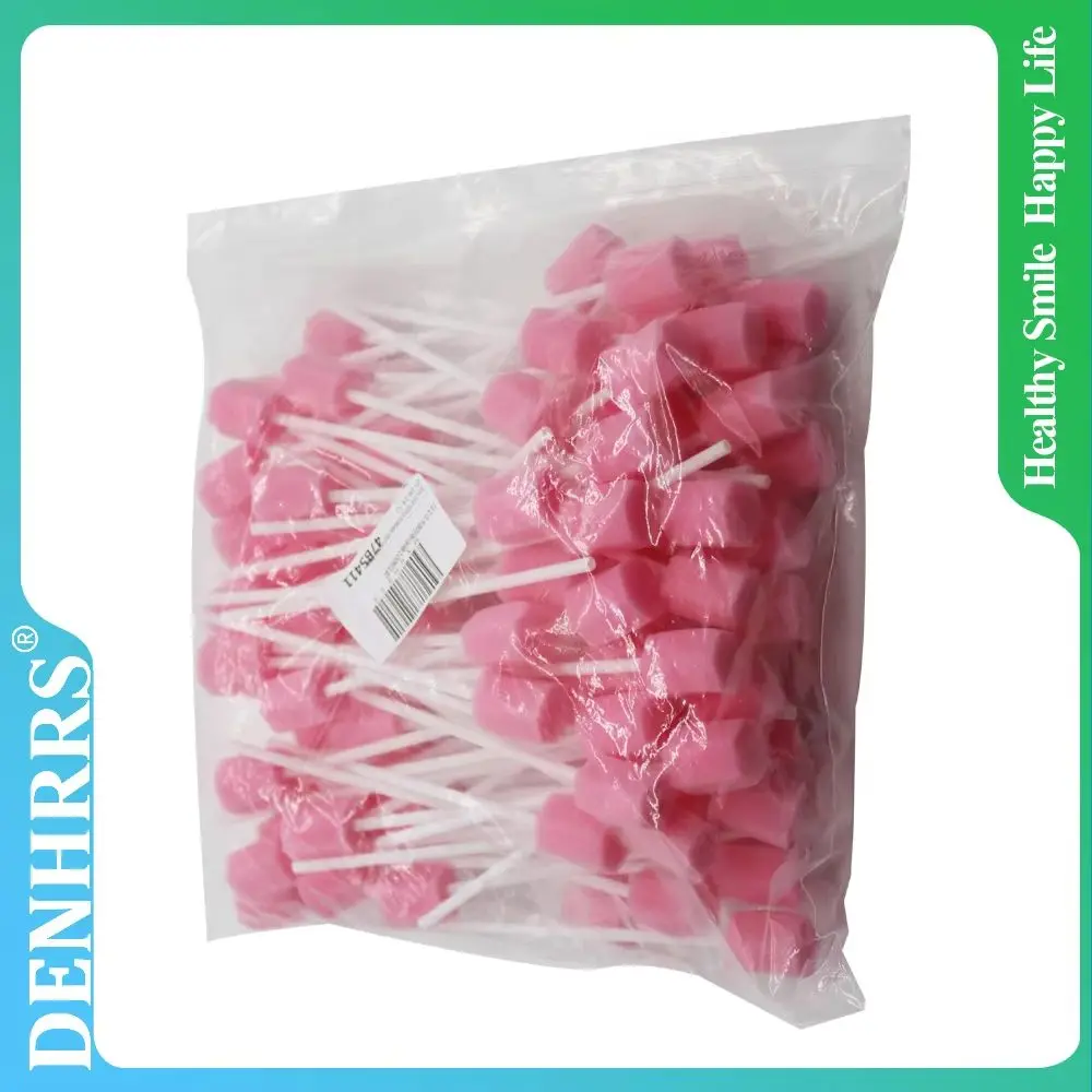 

Oral Care Sponge Swab Tooth Cleaning Mouth Swabs With Stick Sponge Head Disposable Cleaning Swab 100Pcs/Pack