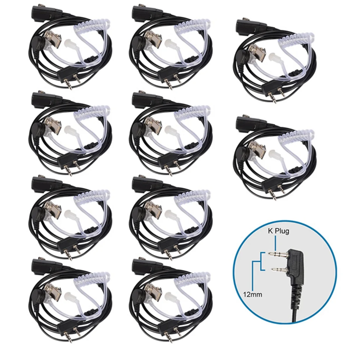 A07I Luchtkanaal-oortelefoon Headsets met transparante kanalen Universele oortelefoon 10st