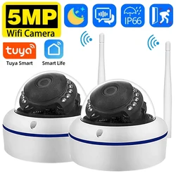 Tuya Smart 5MP IP Camera Wifi Outdoor Ai Human Detect Audio Wireless Camera Ultra HD Infrared Night Vision Security CCTV Cam