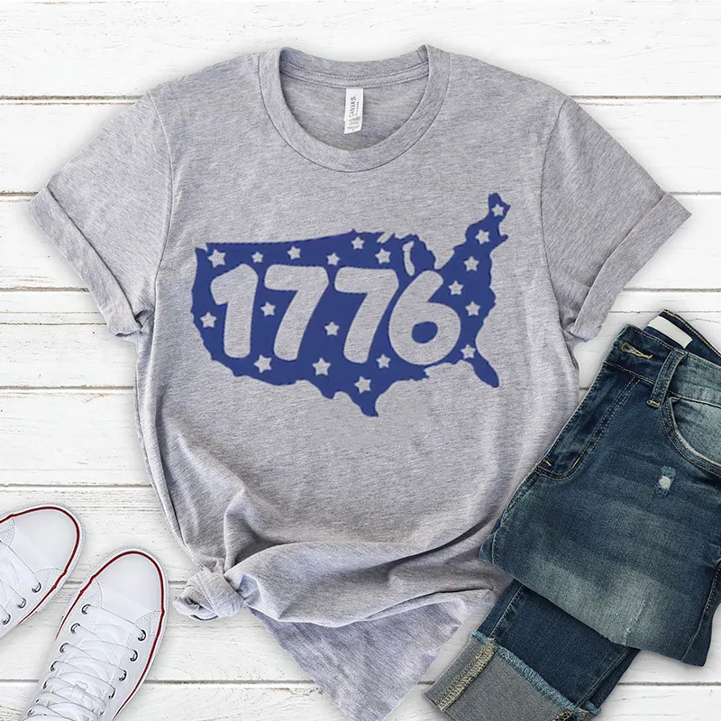 1776 Shirt, Independence Shirt, 13 Stars Shirt American History  Fourth of July, Independence Day Shirt 100% Cotton Fashion y2k