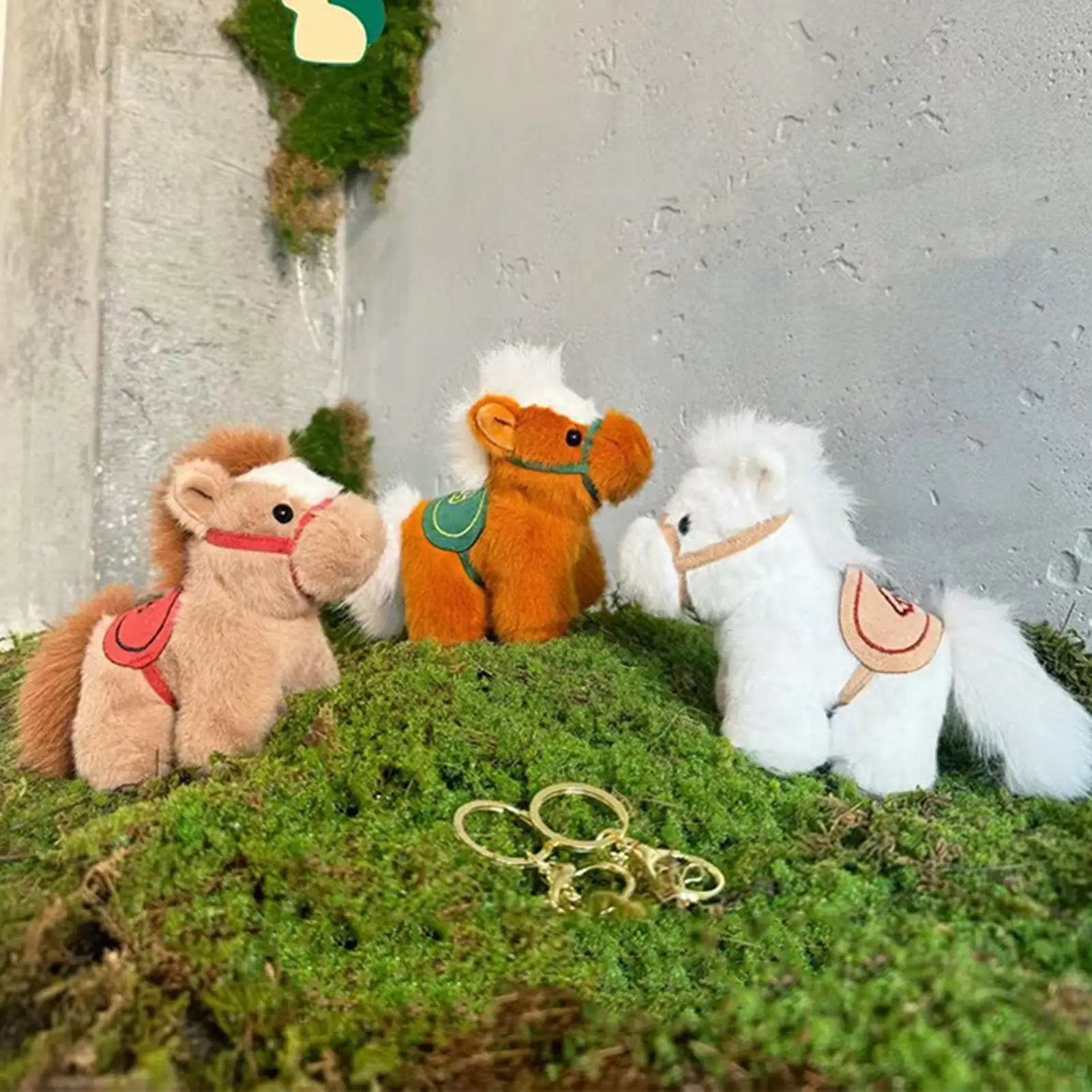 Plush Keychain 2026 New Year Animal Keyring 3.93in High Horse Purse Charm For Men Family Girlfriend Girl Boy Kids Birthday Tote