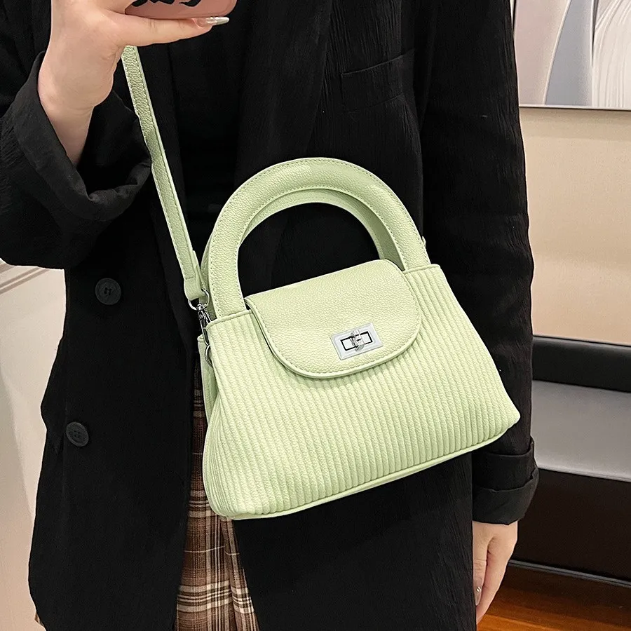 

2025 Sweet Square Bag Fresh Shoulder Purse for Women Minimalist Crossbody Tote Delicate Day-to-Night Bag Soft Top Handle Bag