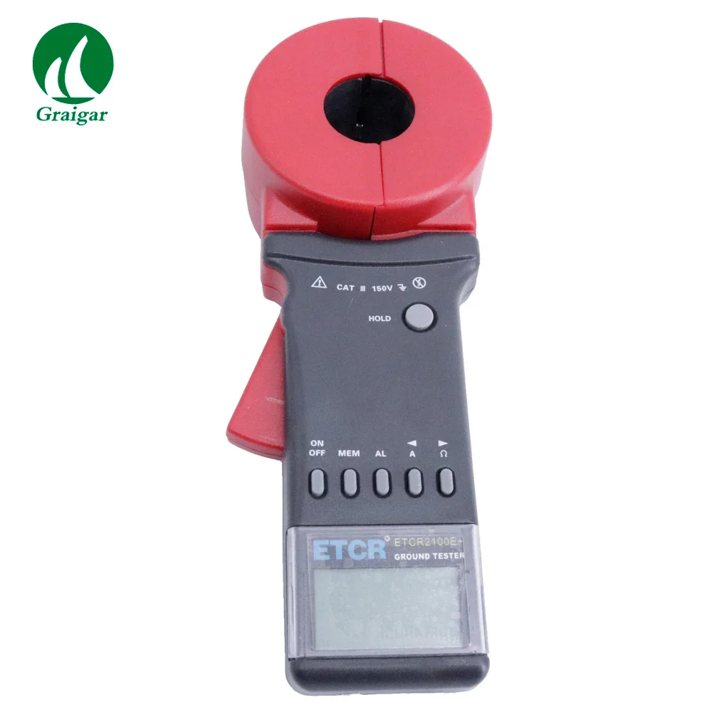 ETCR2100E+ Ground Tester Clamp Earth Resistance Tester Range 0.01-1200ohm Loop Resistance Meter