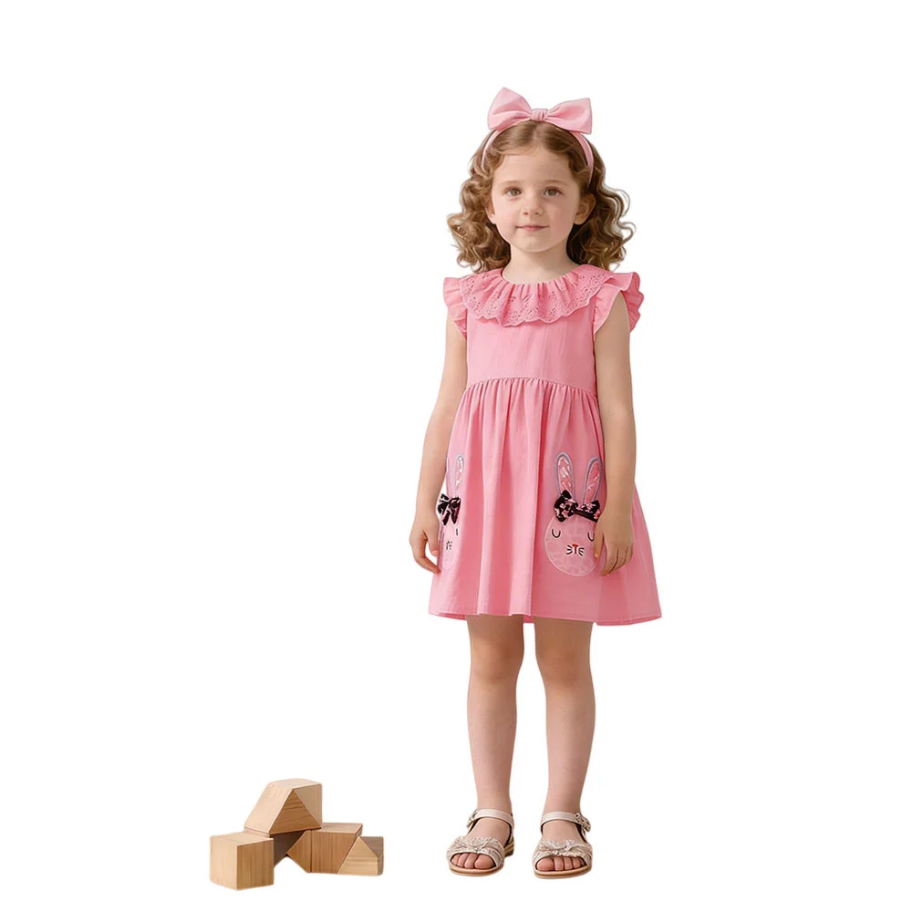 

3-8T Summer Princess Girls Dresses New Fashion Animals Embroidery Baby Party Birthday Frocks Children's Costume Baby Dresses