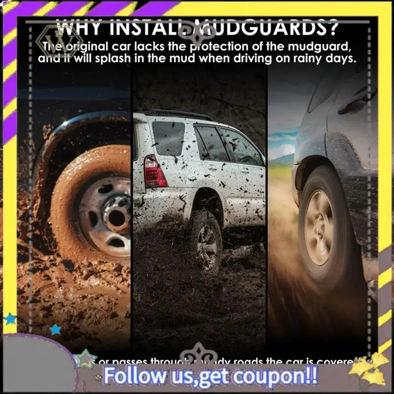 

ABXV-4PCS Car Mudguard Mud Flaps Splash Mud Guard Fender For Chery Tiggo 2 3X 2016-2020 Car Accessories