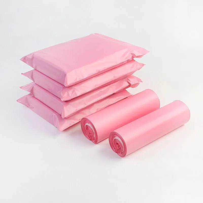 50pcs Pink Express Mailing Pouch Clothing Opaque Courier Parcel Bag Envelope Logistics Storage Bags