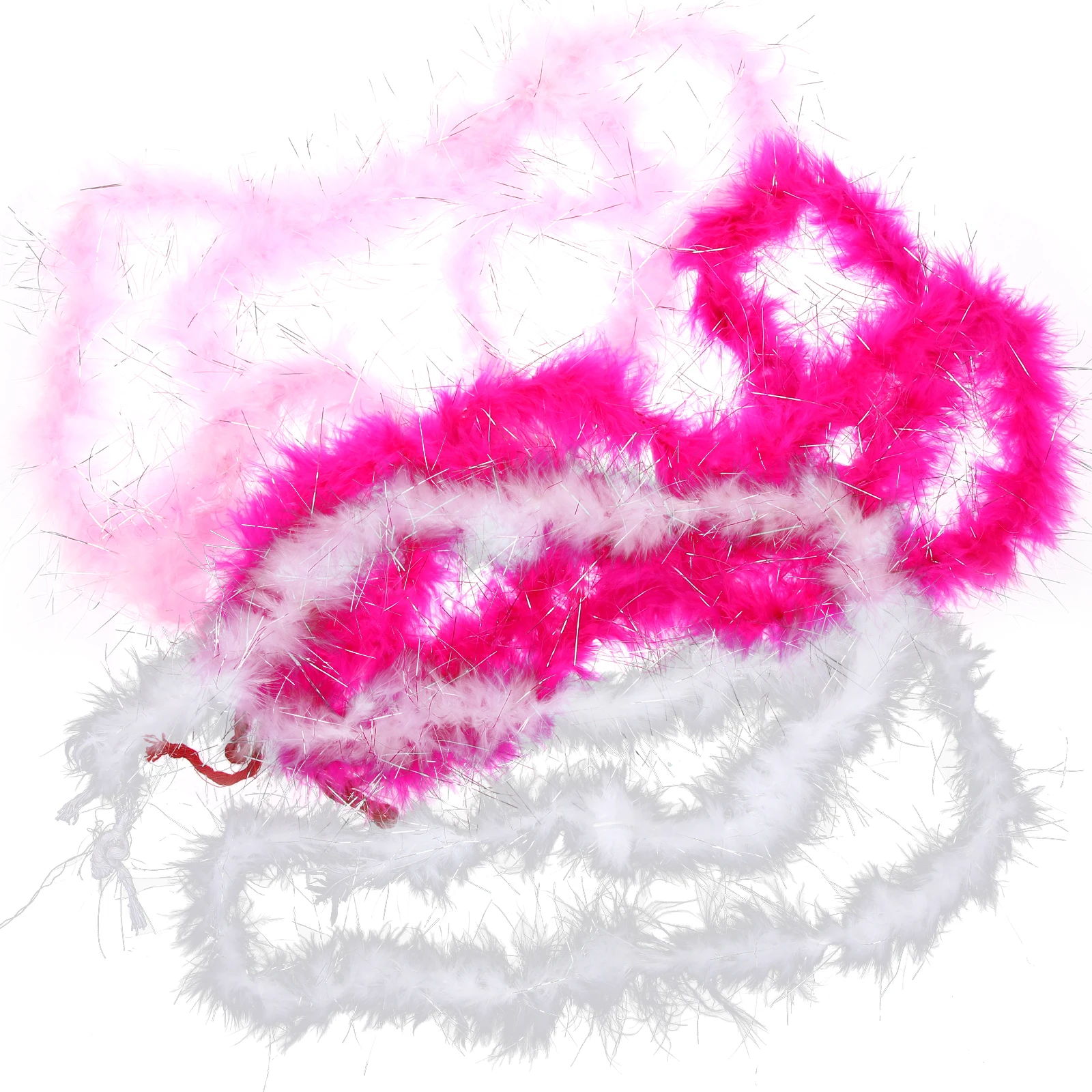 

3pcs Strip Decoration White Long Turkey Plumes Craft Boas Party Accessories Carnivals Elegant Costumes