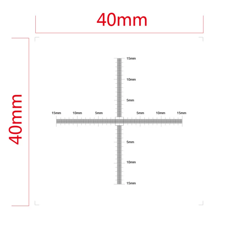 Biaxial Optical Standard Ruler Cross Standard Ruler Calibration Plate Image/Distortion/Three-Dimensional Measurement Film Ruler