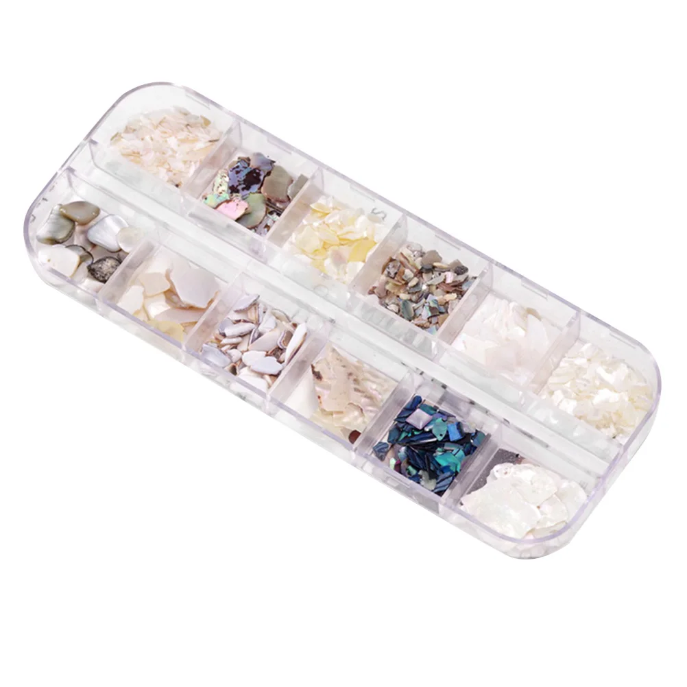 

12 Different Color Shell Plates Nail Art Tools Accessories Manicure Japanese Style Jewelry Kit Decoration High Quality Shiny
