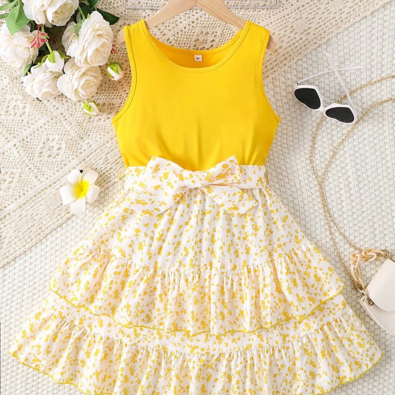 

Girls' Tank Top Dress Summer New Style Children's Princess Dress Little Girls' Cake Dress