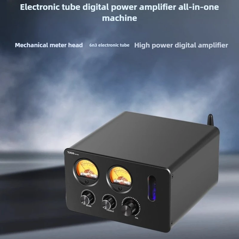 

Household power amplifier TPA3251 2.0 high power hifi fever Bluetooth 5.1 power amplifier, tube 6N3 bile machine VU table