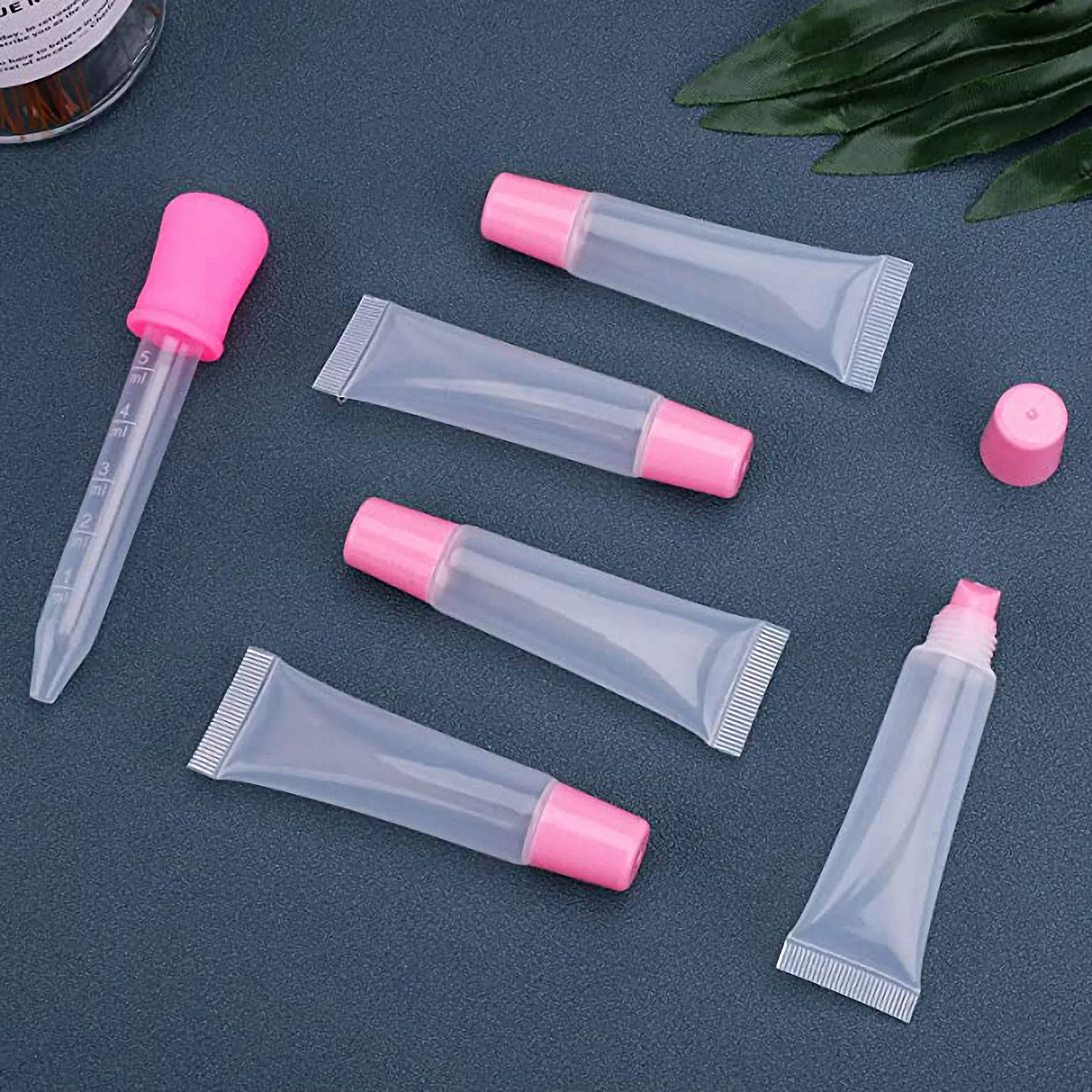 

1Set 15Ml Lip Gloss Tubes Transparent Refillable Travel Containers Leak Proof Clear Lip Balm Tubes for Makeup
