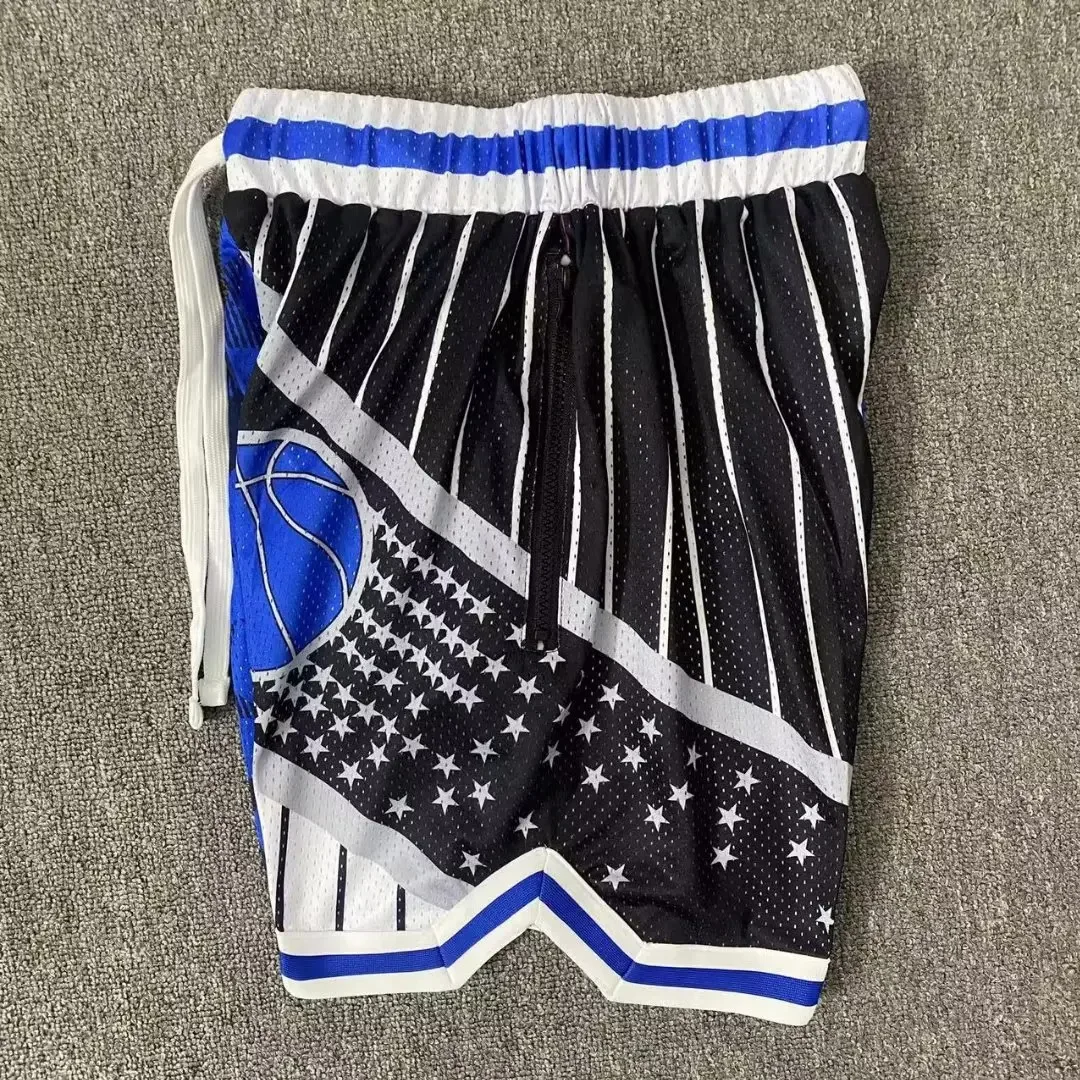 Retro Magic Cool Basketball Shorts Kids High Street Rainbow Double Mesh Sports Play Training Trousers Boys Spring Summer