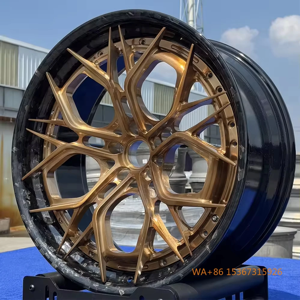 

XINLAI Forged Carbon Fiber 2-piece Custom 5x130 5x114.3 5x112 Alloy Rim 16 -26 Inch Concave Deep Dish Luxury Car Wheels 15